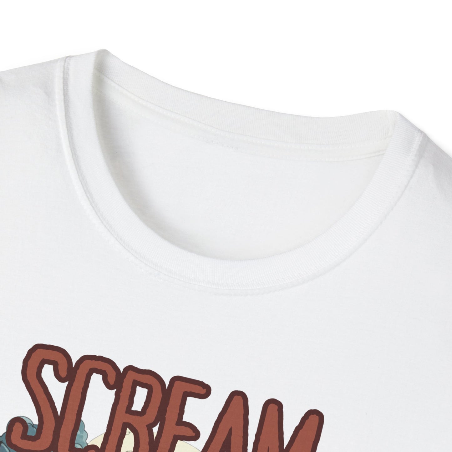 Halloween Themed Unisex T-Shirt, Casual Graphic Tee, Fall Fashion, Perfect for Costume Parties, Scream Day Celebration, Unique Gift Idea