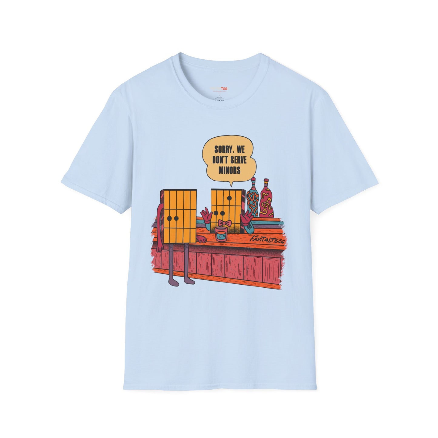 Funny Unisex Softstyle, We dont Serve Minors,Humorous Gift for Musicians,T-Shirt