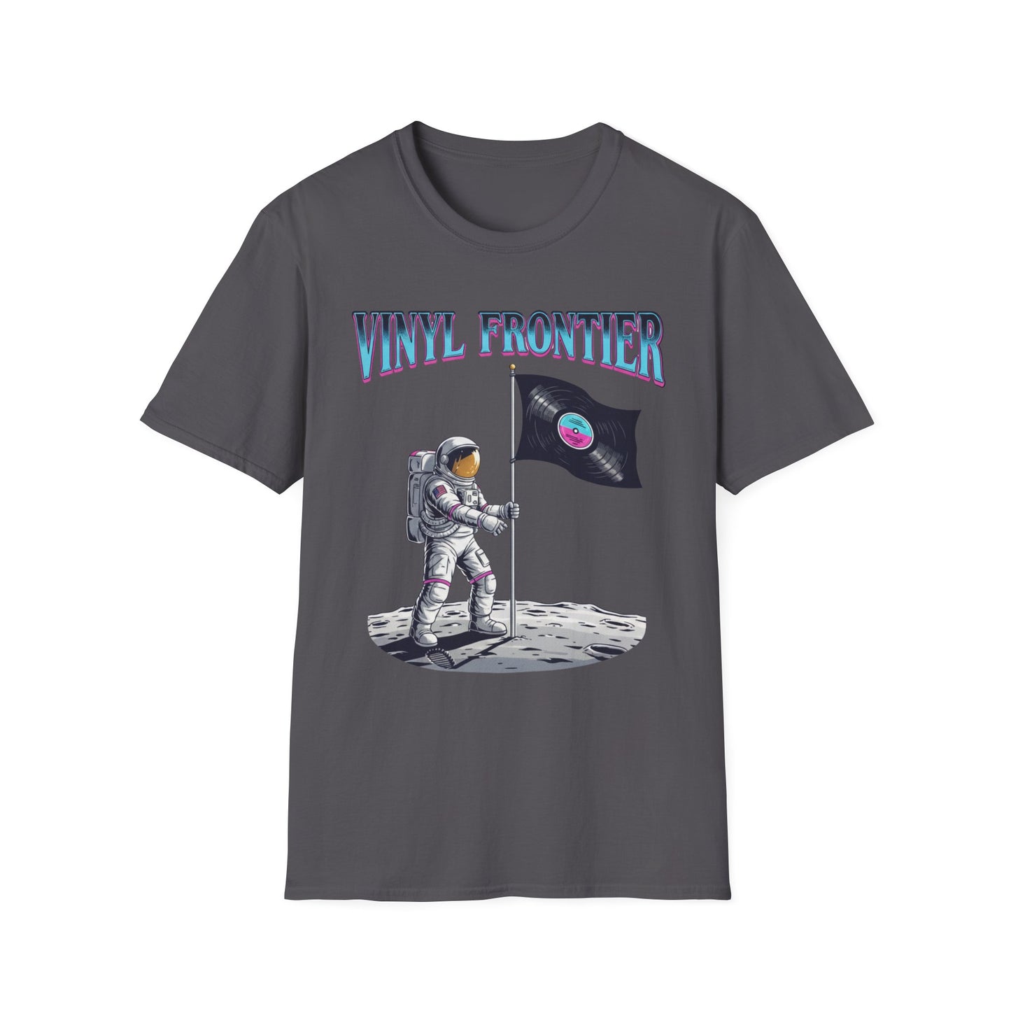 Vinyl Frontier Astronaut T-Shirt, Unisex Graphic Tee, Space Lover Gift, Casual Style, Summer Wear, Unique T-Shirt