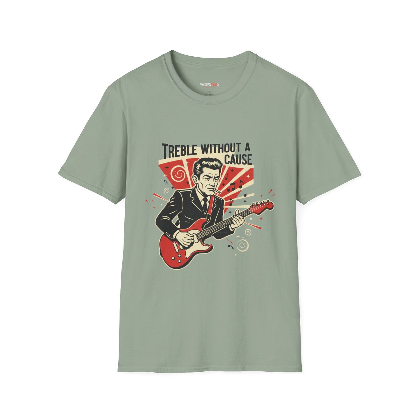 Retro Music Lover T-Shirt, Vintage Rock Tee, Gift for Musicians, Music Festival Apparel, Treble Without a Cause Shirt