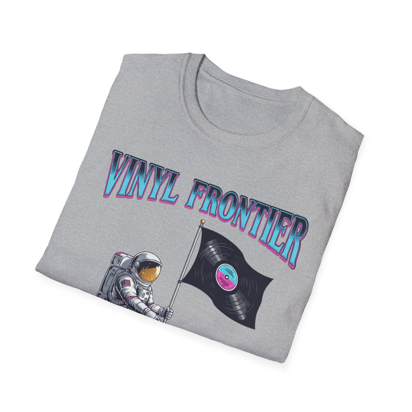 Vinyl Frontier Astronaut T-Shirt, Unisex Graphic Tee, Space Lover Gift, Casual Style, Summer Wear, Unique T-Shirt