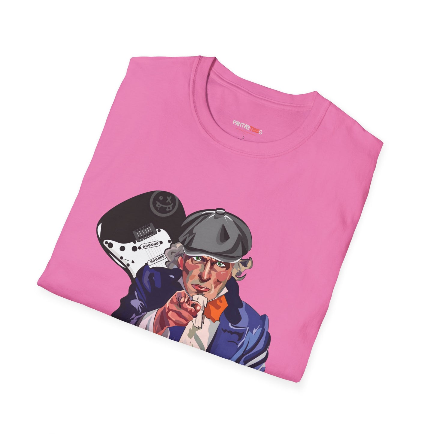 Uncle Rock, Unisex Softstyle, Music Lover Gift, Fun Graphic Tee.