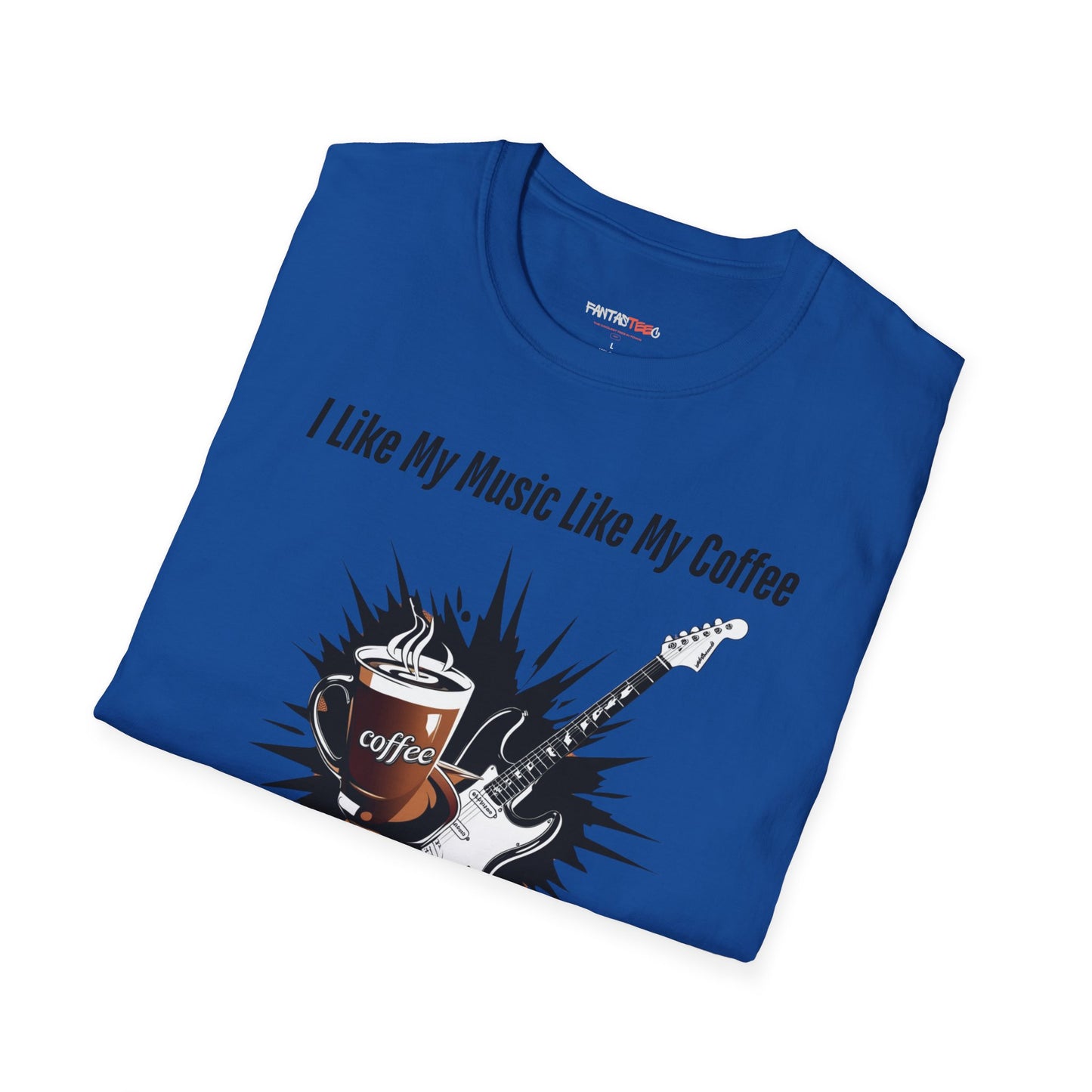 Rockin' Coffee Lover T-Shirt - Perfect Gift for Musicians, Coffee Enthusiasts, Birthdays, Music Festivals, Casual Wear