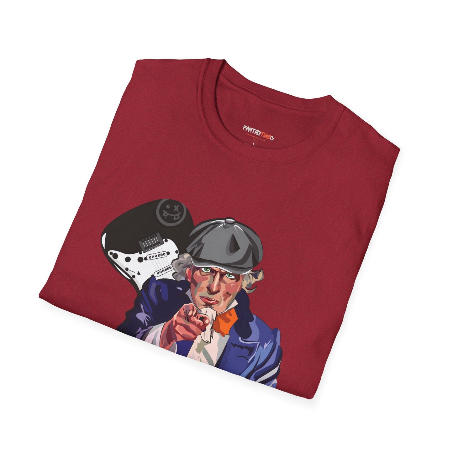 Uncle Rock, Unisex Softstyle, Music Lover Gift, Fun Graphic Tee.
