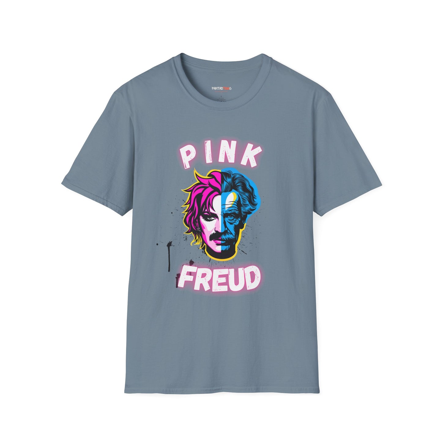 Pink Freud Graphic T-Shirt, Unisex Softstyle Tee for Music Lovers, Hipster Gift, Casual Wear, Art & Music-Themed Apparel