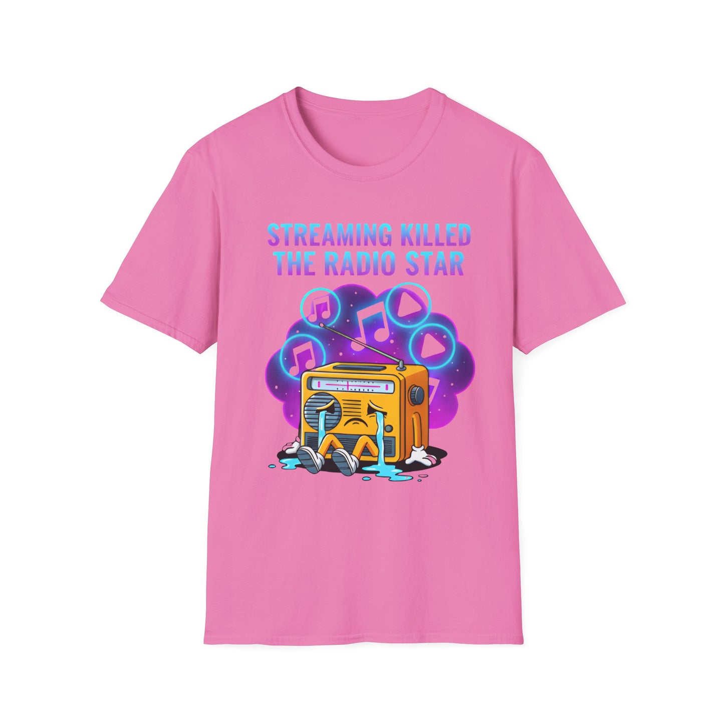 Streaming Killed the Radio Star, Retro Music Themed T-Shirt, Music Lover Gift, Stylish Tee,Unique Music T-Shirt, Gift for Musicians.