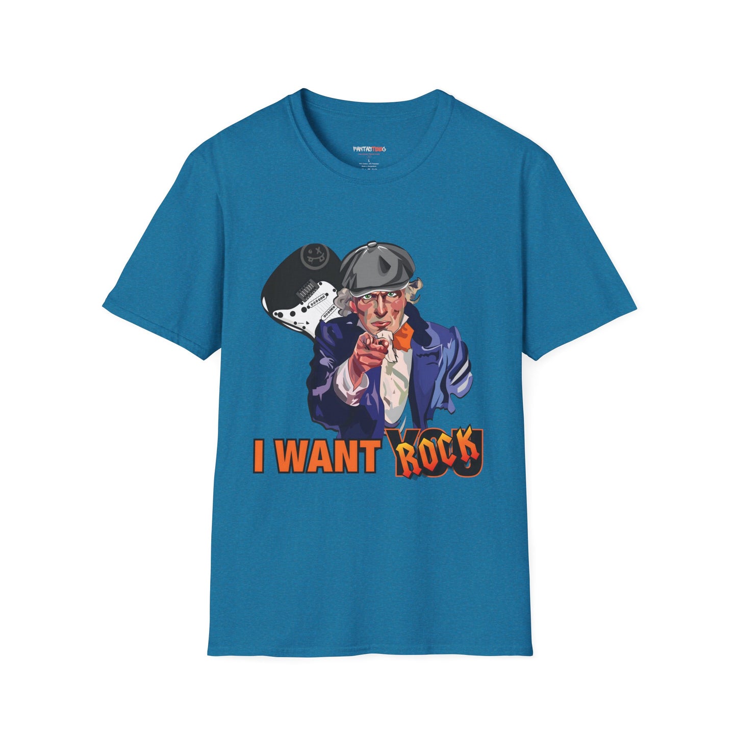 Uncle Rock, Unisex Softstyle, Music Lover Gift, Fun Graphic Tee.