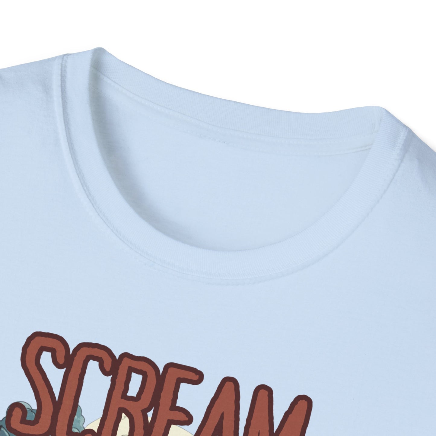 Halloween Themed Unisex T-Shirt, Casual Graphic Tee, Fall Fashion, Perfect for Costume Parties, Scream Day Celebration, Unique Gift Idea