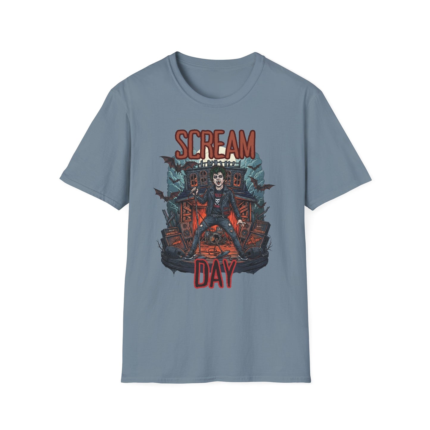 Halloween Themed Unisex T-Shirt, Casual Graphic Tee, Fall Fashion, Perfect for Costume Parties, Scream Day Celebration, Unique Gift Idea