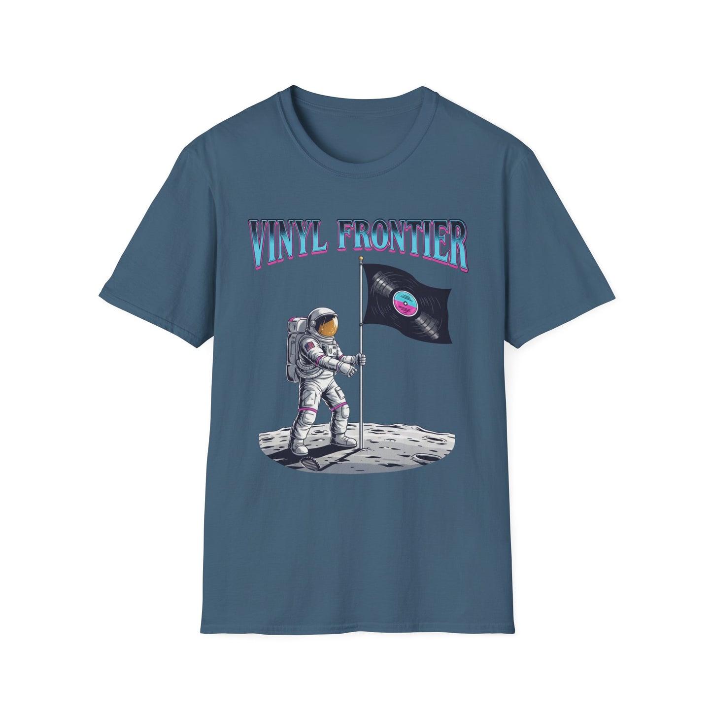 Vinyl Frontier Astronaut T-Shirt, Unisex Graphic Tee, Space Lover Gift, Casual Style, Summer Wear, Unique T-Shirt