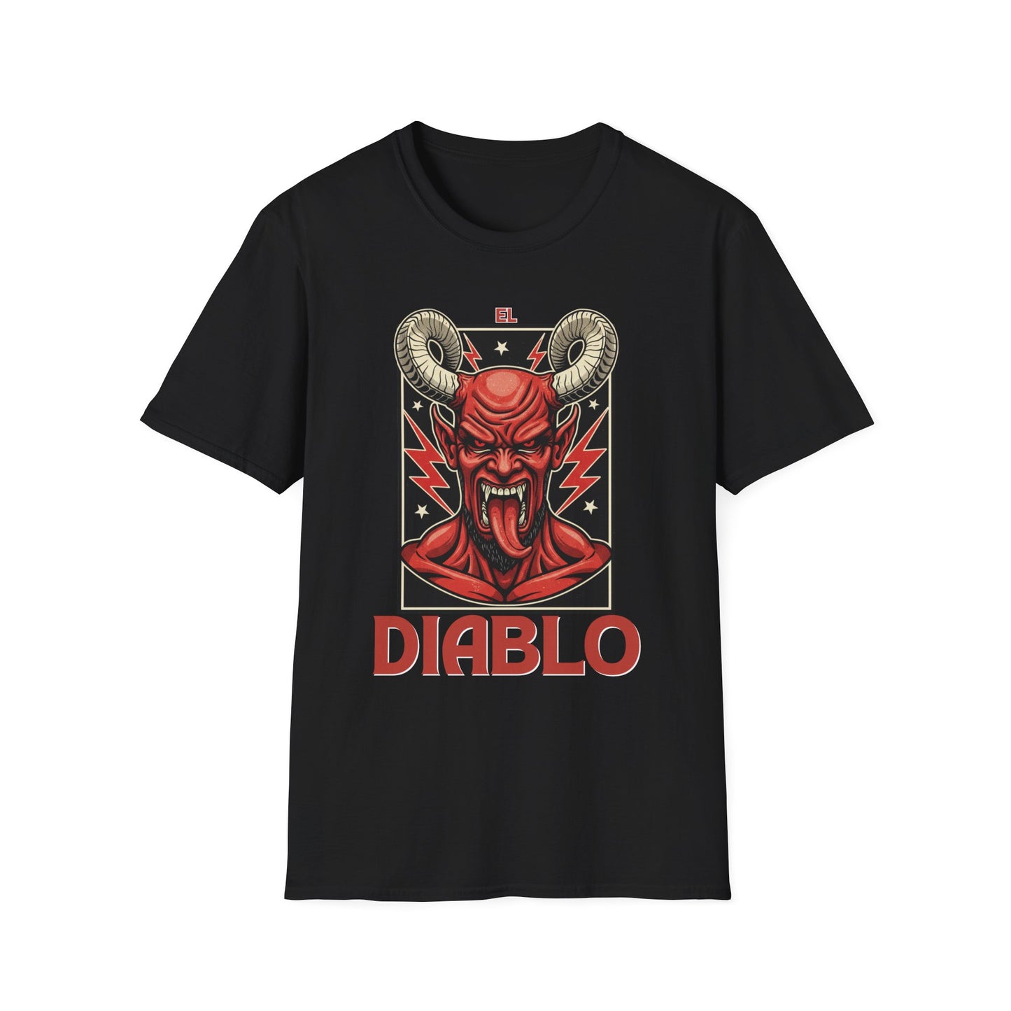 Diablo Graphic T-Shirt - Unisex Softstyle Tee for Music Lovers, Halloween Costume, Unique Gift, Vintage Style, Casual Wear