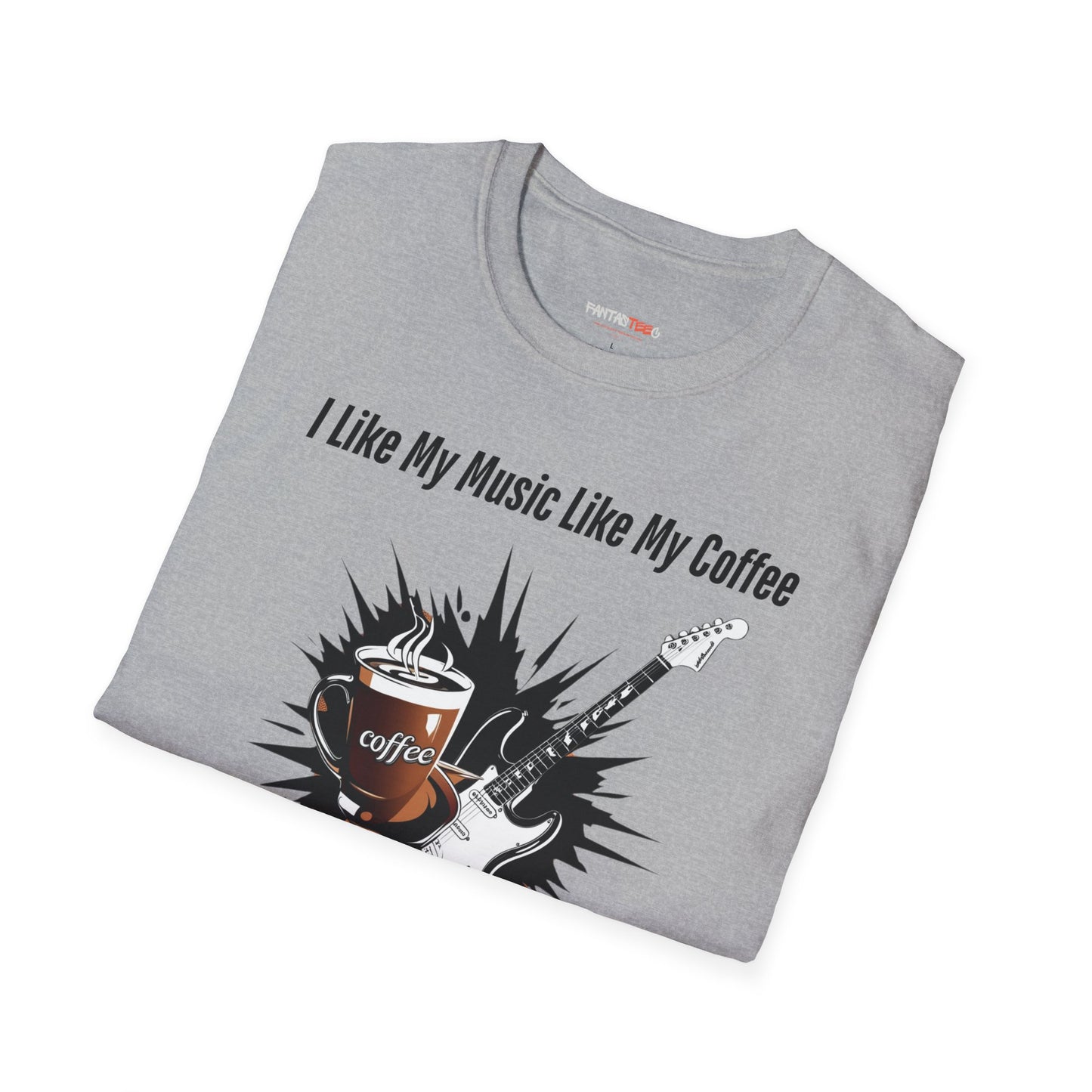 Rockin' Coffee Lover T-Shirt - Perfect Gift for Musicians, Coffee Enthusiasts, Birthdays, Music Festivals, Casual Wear