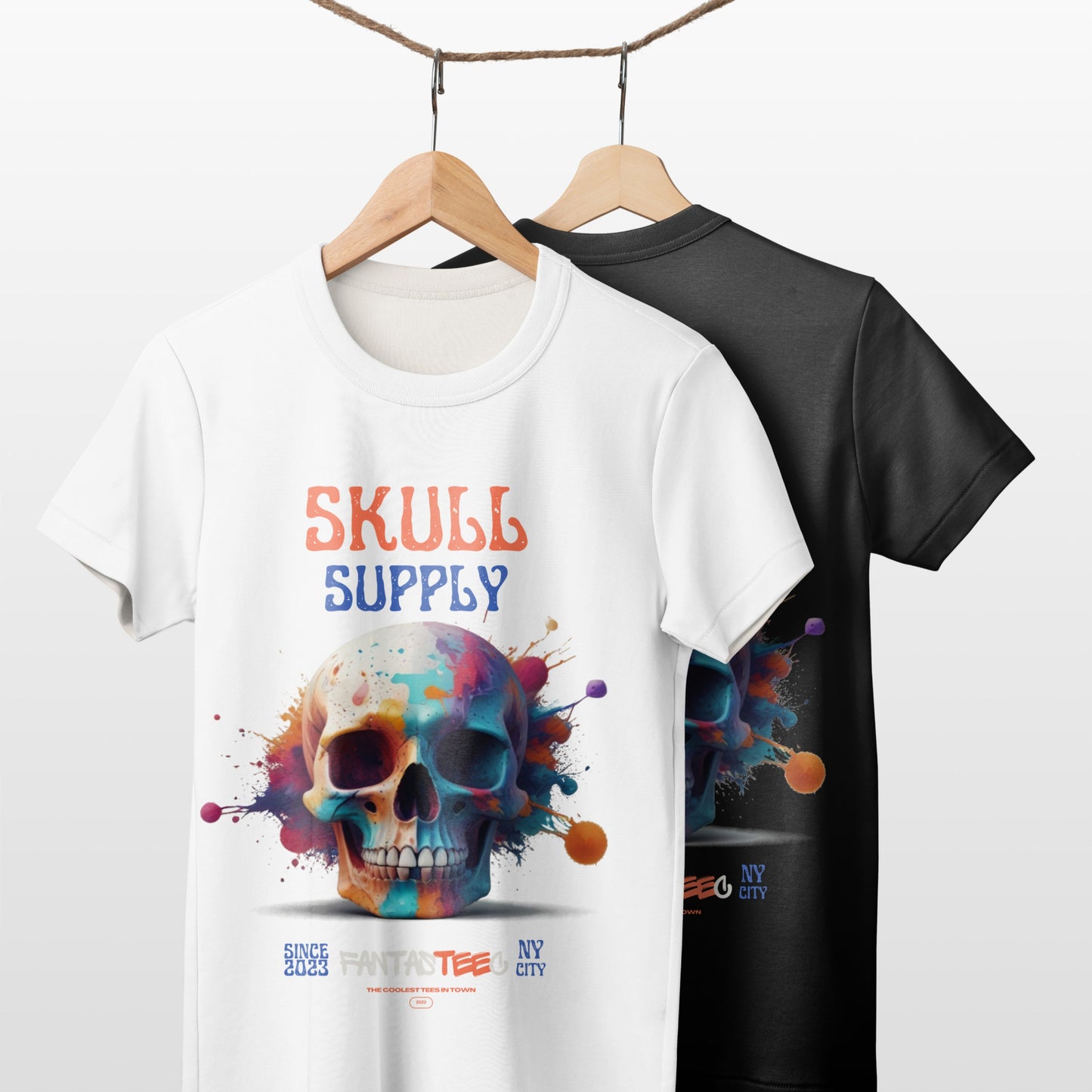 Skull Paint Splatter T-Shirt
