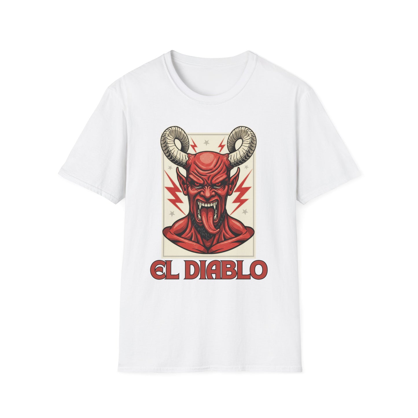 Diablo Graphic T-Shirt - Unisex Softstyle Tee for Music Lovers, Halloween Costume, Unique Gift, Vintage Style, Casual Wear