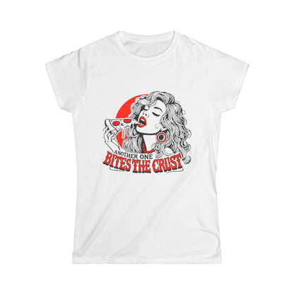 Women's Softstyle Tee, Another one bites the crust T-Shirt, Perfect Gift for Foodies, Casual Wear