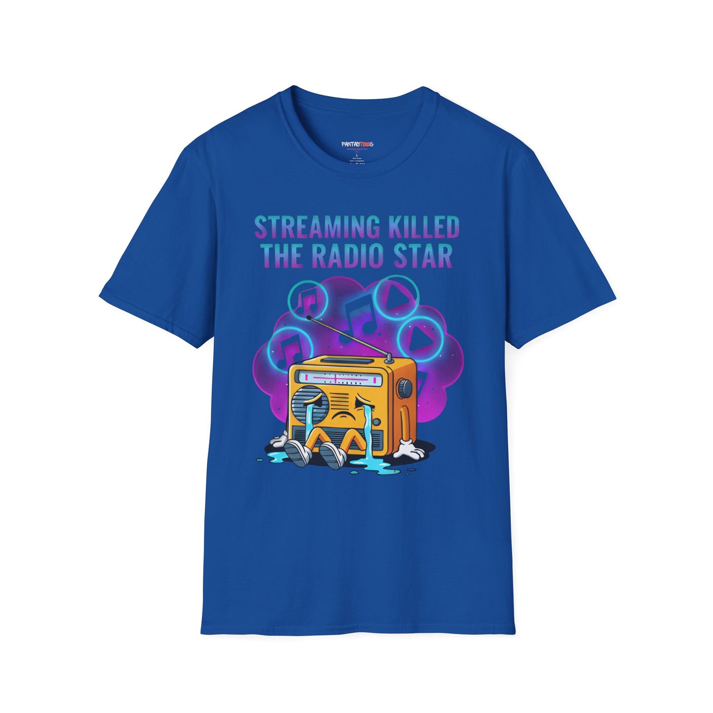 Streaming Killed the Radio Star, Retro Music Themed T-Shirt, Music Lover Gift, Stylish Tee,Unique Music T-Shirt, Gift for Musicians.