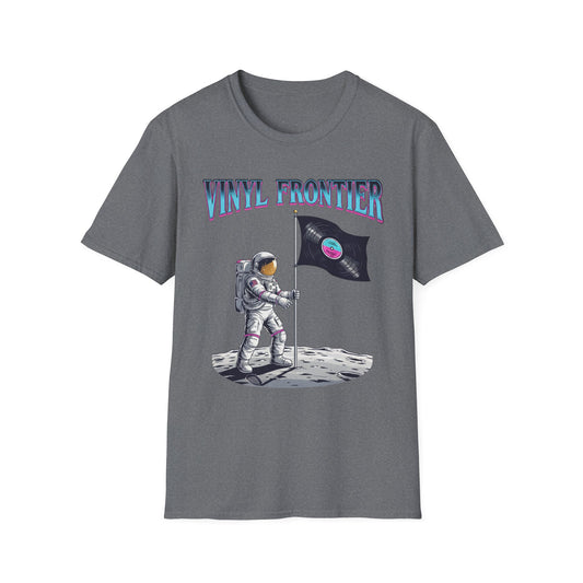 Vinyl Frontier Astronaut T-Shirt, Unisex Graphic Tee, Space Lover Gift, Casual Style, Summer Wear, Unique T-Shirt