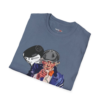 Uncle Rock, Unisex Softstyle, Music Lover Gift, Fun Graphic Tee.