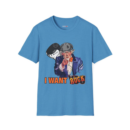 Uncle Rock, Unisex Softstyle, Music Lover Gift, Fun Graphic Tee.