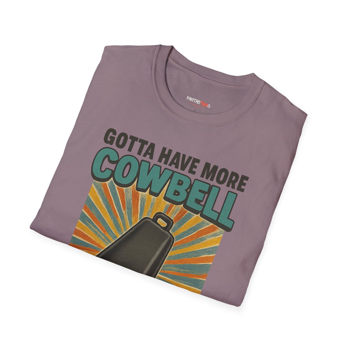 Gotta Have More Cowbell Rainbow T-Shirt, Funny T-Shirt, Unisex Graphic Tee, Music Lover Gift, Whimsical Apparel, Fun Humor Shirt