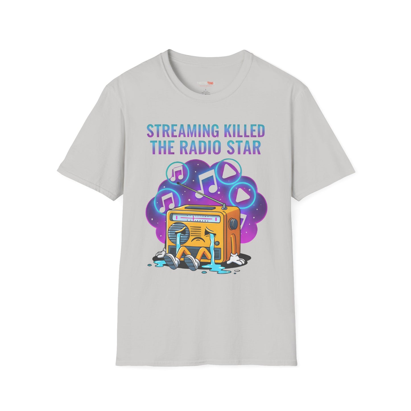 Streaming Killed the Radio Star, Retro Music Themed T-Shirt, Music Lover Gift, Stylish Tee,Unique Music T-Shirt, Gift for Musicians.