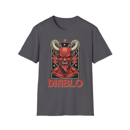 Diablo Graphic T-Shirt - Unisex Softstyle Tee for Music Lovers, Halloween Costume, Unique Gift, Vintage Style, Casual Wear