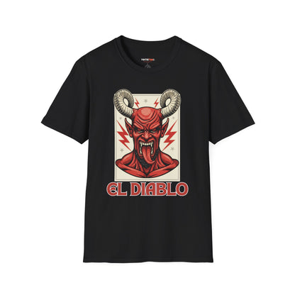 Diablo Graphic T-Shirt - Unisex Softstyle Tee for Music Lovers, Halloween Costume, Unique Gift, Vintage Style, Casual Wear