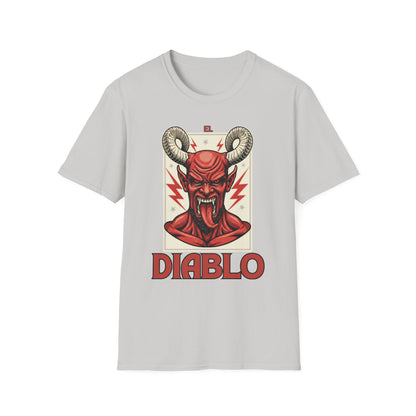 Diablo Graphic T-Shirt - Unisex Softstyle Tee for Music Lovers, Halloween Costume, Unique Gift, Vintage Style, Casual Wear