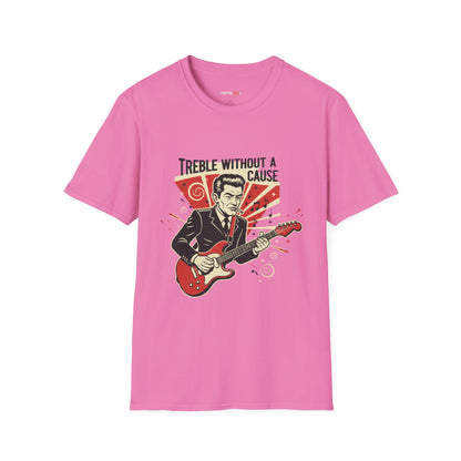 Retro Music Lover T-Shirt, Vintage Rock Tee, Gift for Musicians, Music Festival Apparel, Treble Without a Cause Shirt