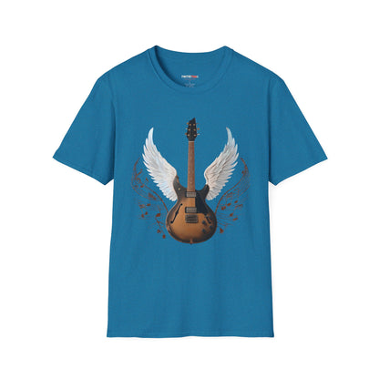 Winged Guitar Unisex T-Shirt, Music Lover Gift, Rock Band Merch, Casual Wear, Concert Outfit, Vintage Style