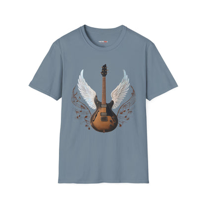 Winged Guitar Unisex T-Shirt, Music Lover Gift, Rock Band Merch, Casual Wear, Concert Outfit, Vintage Style