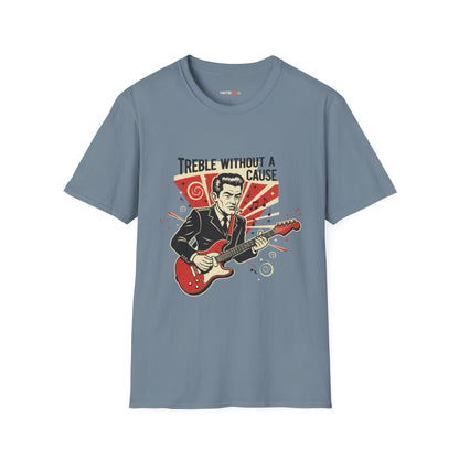 Retro Music Lover T-Shirt, Vintage Rock Tee, Gift for Musicians, Music Festival Apparel, Treble Without a Cause Shirt