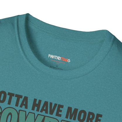 Gotta Have More Cowbell Rainbow T-Shirt, Funny T-Shirt, Unisex Graphic Tee, Music Lover Gift, Whimsical Apparel, Fun Humor Shirt