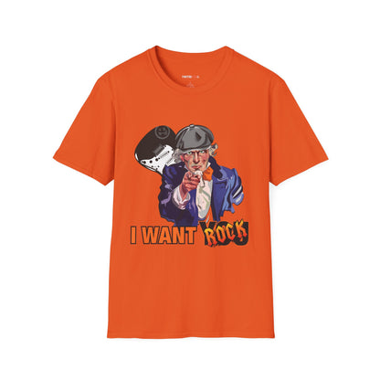 Uncle Rock, Unisex Softstyle, Music Lover Gift, Fun Graphic Tee.