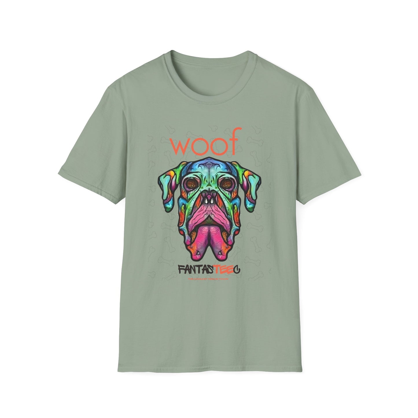 Colorful Dog Skull Tee