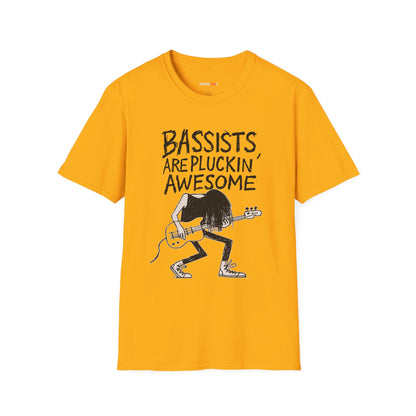 Bassists Are Pluckin' Awesome Unisex T-Shirt | Cool Music Gift | Funny Band Tee | Concert Wear | Music Lover Apparel | Birthday Gift