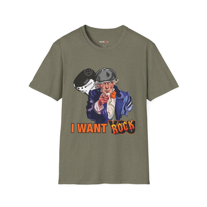 Uncle Rock, Unisex Softstyle, Music Lover Gift, Fun Graphic Tee.