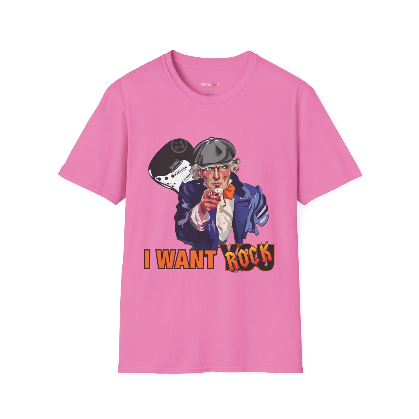 Uncle Rock, Unisex Softstyle, Music Lover Gift, Fun Graphic Tee.