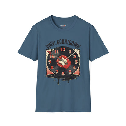 Vinyl Countdown T-Shirt, Music Lover Gift, Unisex Softstyle Tee, Vintage Vinyl Design, Perfect for Music Festivals, Casual Wear