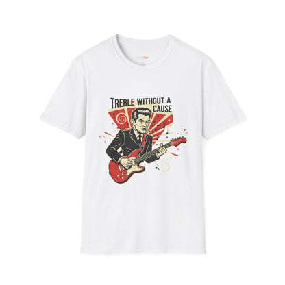 Retro Music Lover T-Shirt, Vintage Rock Tee, Gift for Musicians, Music Festival Apparel, Treble Without a Cause Shirt
