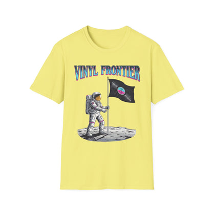 Vinyl Frontier Astronaut T-Shirt, Unisex Graphic Tee, Space Lover Gift, Casual Style, Summer Wear, Unique T-Shirt