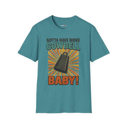 Gotta Have More Cowbell Rainbow T-Shirt, Funny T-Shirt, Unisex Graphic Tee, Music Lover Gift, Whimsical Apparel, Fun Humor Shirt
