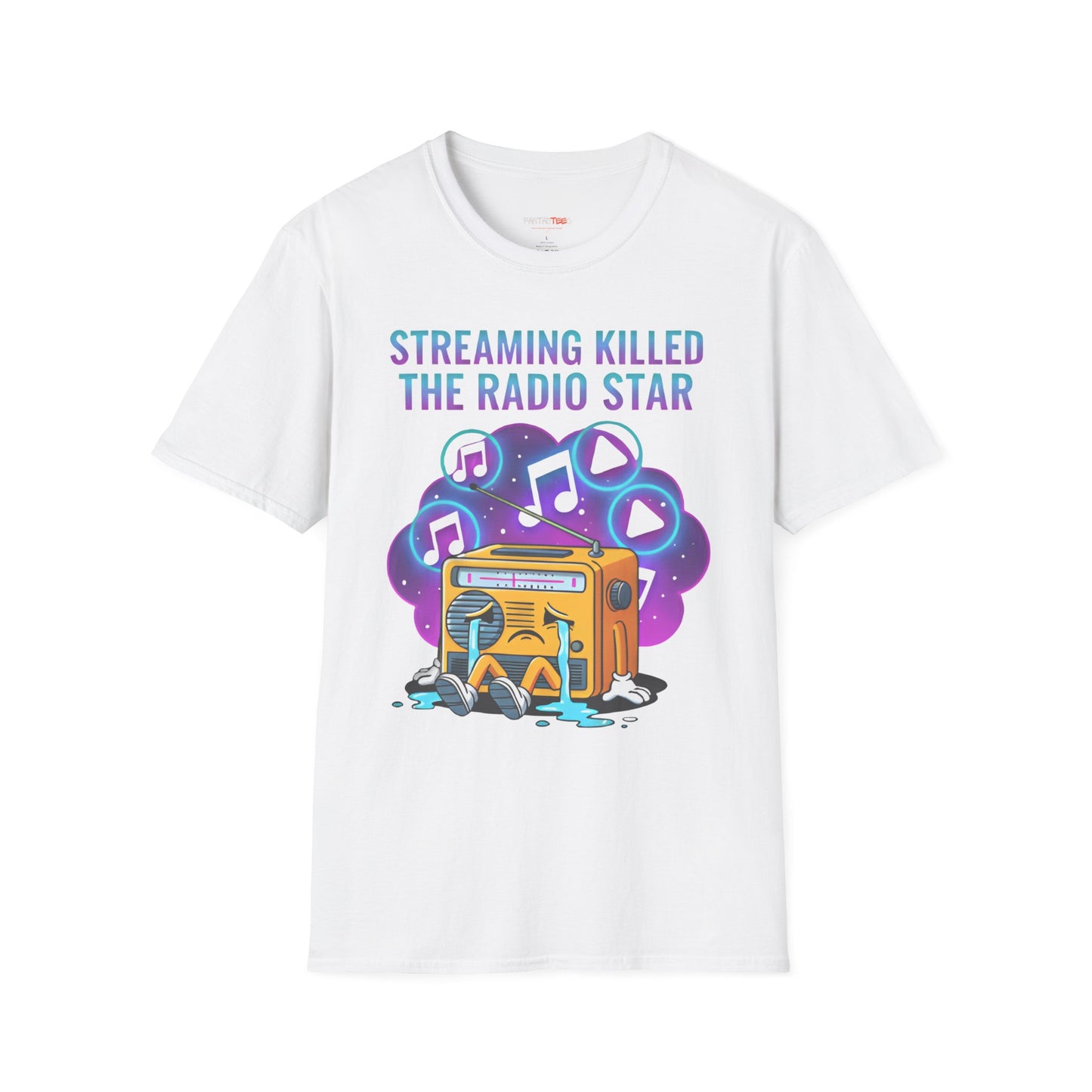 Streaming Killed the Radio Star, Retro Music Themed T-Shirt, Music Lover Gift, Stylish Tee,Unique Music T-Shirt, Gift for Musicians.