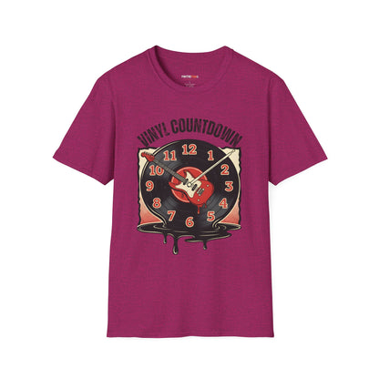 Vinyl Countdown T-Shirt, Music Lover Gift, Unisex Softstyle Tee, Vintage Vinyl Design, Perfect for Music Festivals, Casual Wear