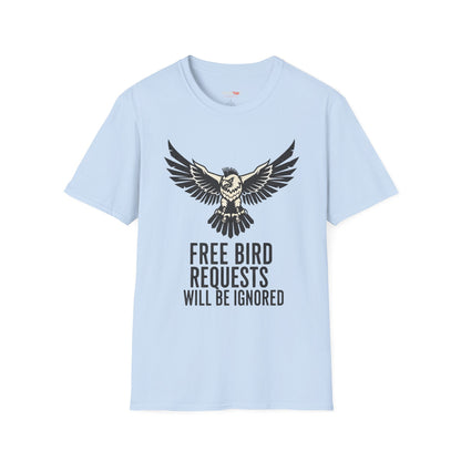 Free Bird Softstyle T-Shirt, Casual Tee, Music Lover Gift, Unisex Apparel, Festival Wear, Unique Statement Shirt