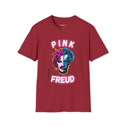 Pink Freud Graphic T-Shirt, Unisex Softstyle Tee for Music Lovers, Hipster Gift, Casual Wear, Art & Music-Themed Apparel