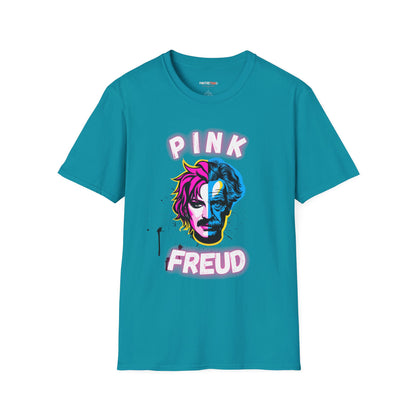 Pink Freud Graphic T-Shirt, Unisex Softstyle Tee for Music Lovers, Hipster Gift, Casual Wear, Art & Music-Themed Apparel
