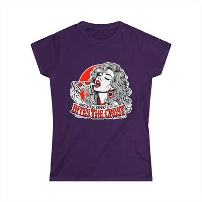 Women's Softstyle Tee, Another one bites the crust T-Shirt, Perfect Gift for Foodies, Casual Wear
