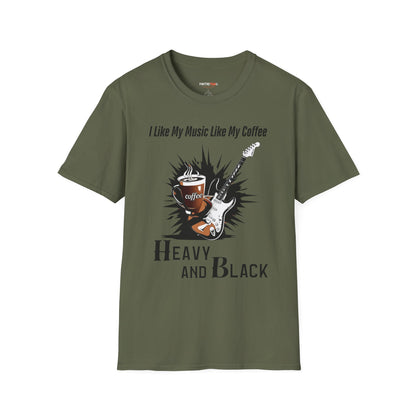 Rockin' Coffee Lover T-Shirt - Perfect Gift for Musicians, Coffee Enthusiasts, Birthdays, Music Festivals, Casual Wear