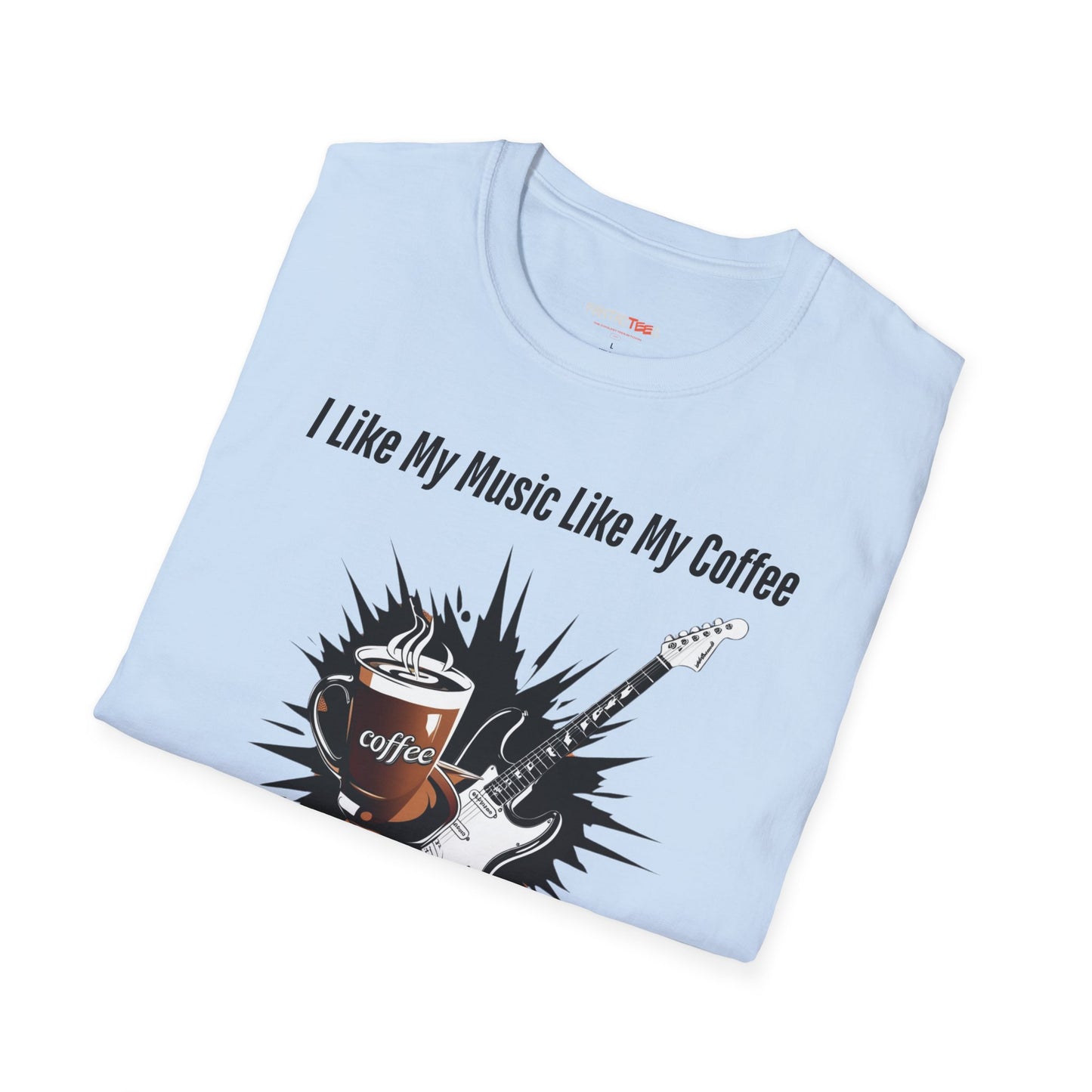 Rockin' Coffee Lover T-Shirt - Perfect Gift for Musicians, Coffee Enthusiasts, Birthdays, Music Festivals, Casual Wear